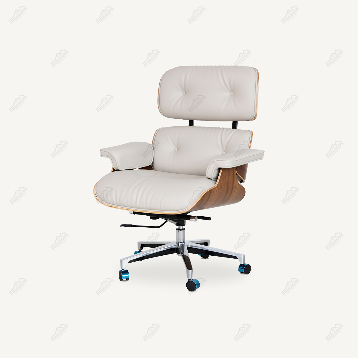 High Back Office Swivel Chair In Genuine Leather FA395-Genuine Leather