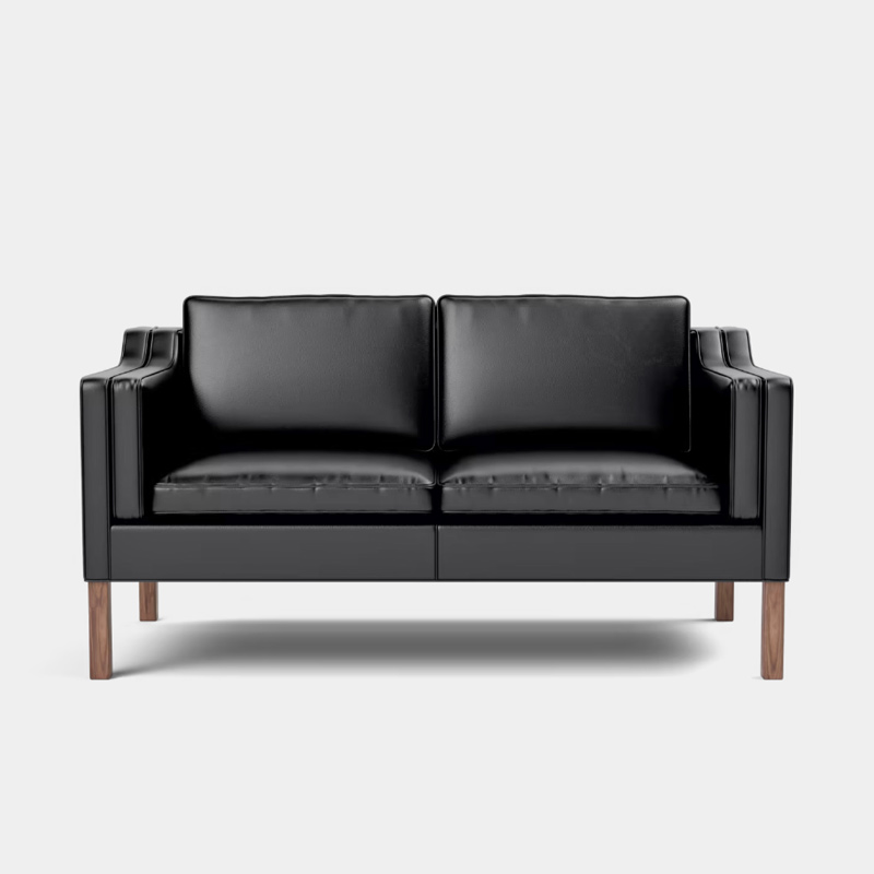 Børge Mogensen Loveseat Replica in Full Aniline Grain Leather FA351-2S-ANL