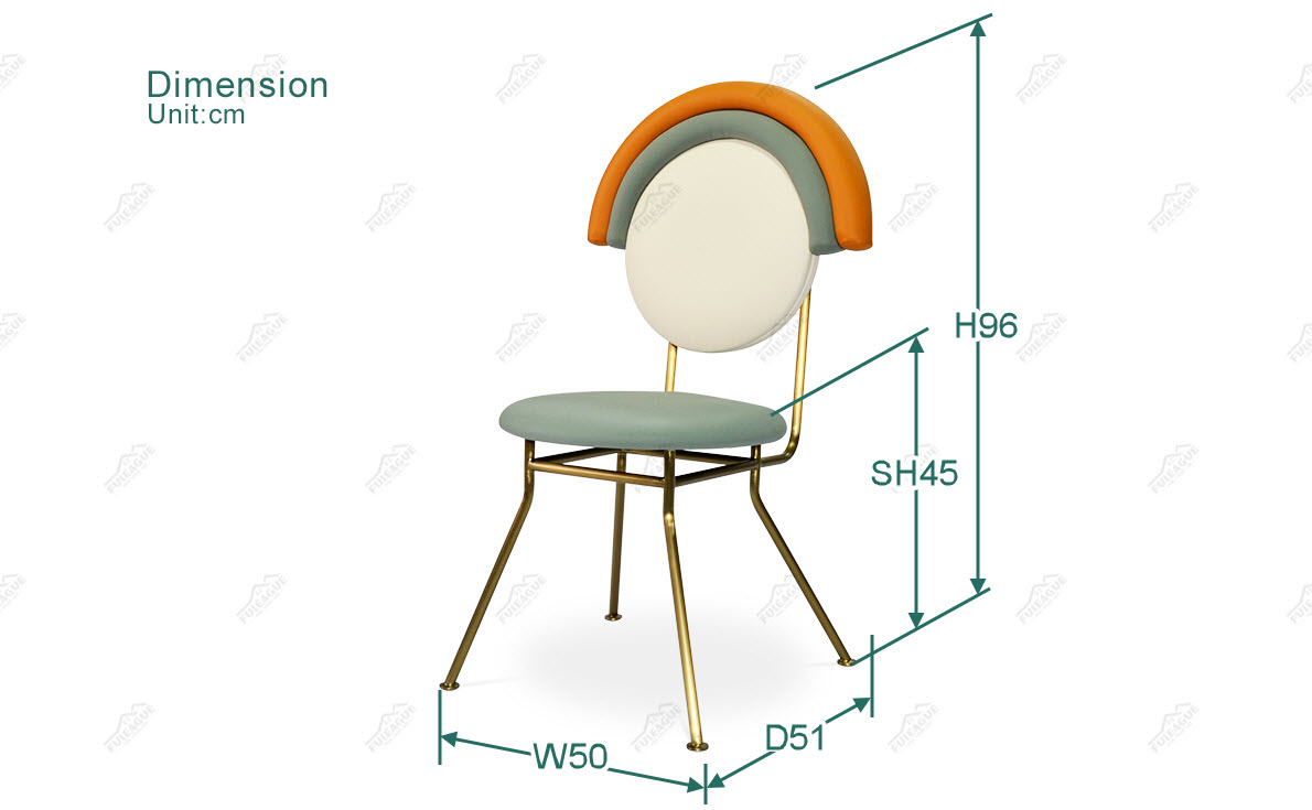 Fuleague iris dining chair dimension FA334-F