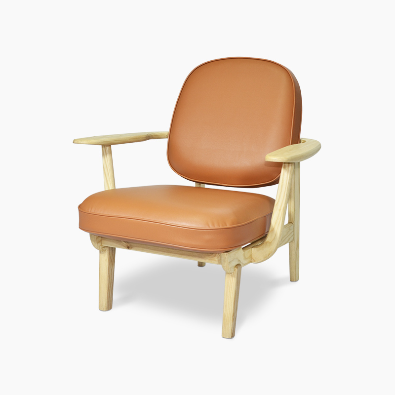 Jh97 Fred Lounge Chair Replica in Full Aniline Grain Leather FA361-ANL