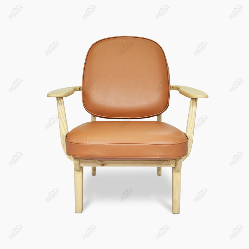 Jh97 Fred Lounge Chair Replica in Full Aniline Grain Leather FA361-ANL