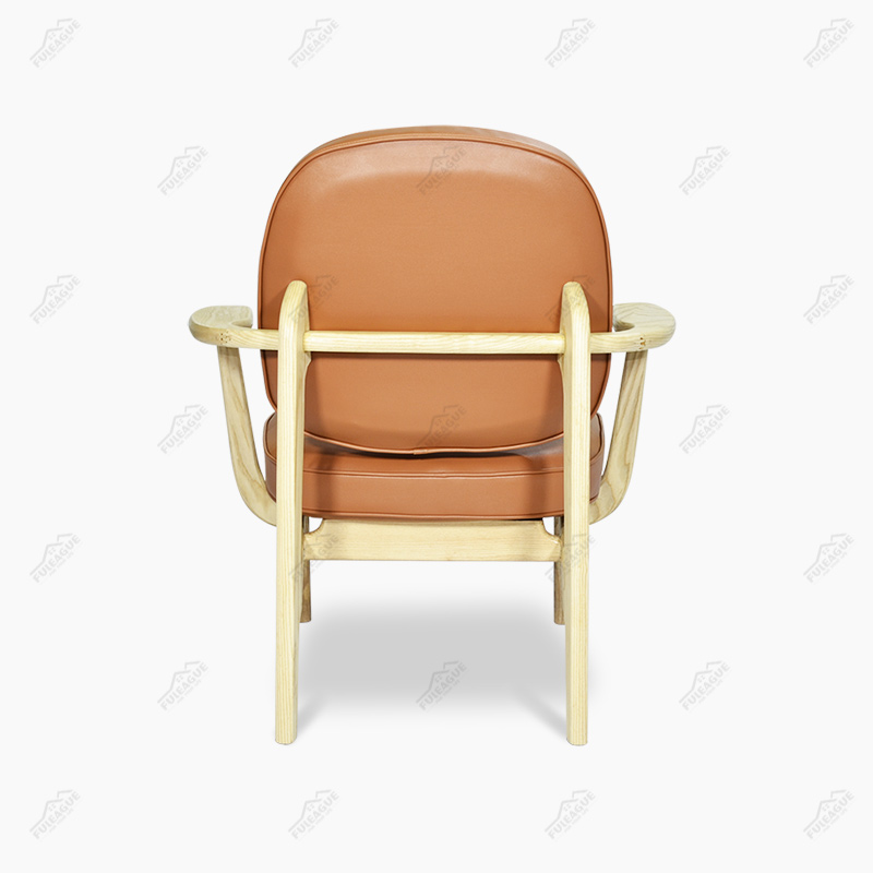 Jh97 Fred Lounge Chair Replica in Full Aniline Grain Leather FA361-ANL