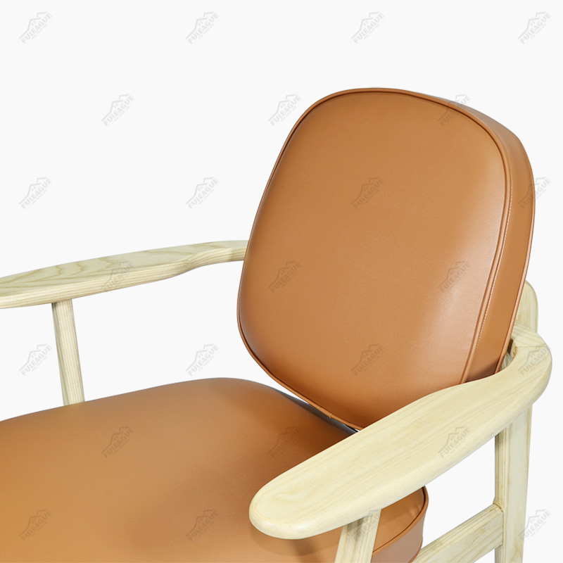 Jh97 Fred Lounge Chair Replica in Full Aniline Grain Leather FA361-ANL