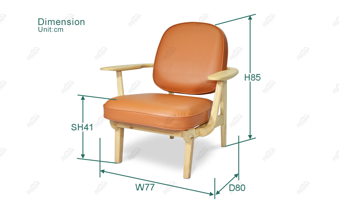 Fuleague Jh97 Fred Lounge Chair dimension FA361-ANL