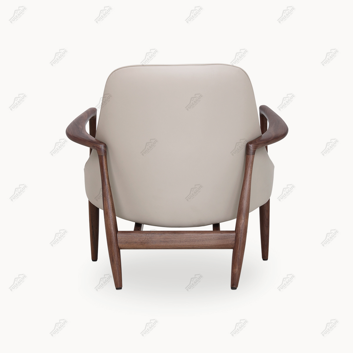 Kofod Larsen Chair Walnut Lounge Chair FA396-Genuine Leather