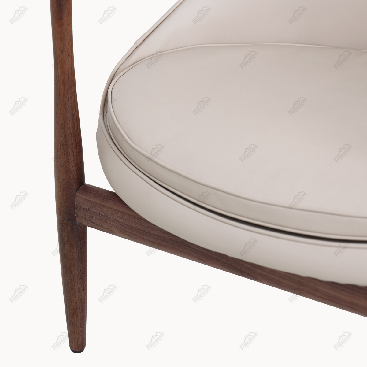 Kofod Larsen Chair Walnut Lounge Chair FA396-Genuine Leather