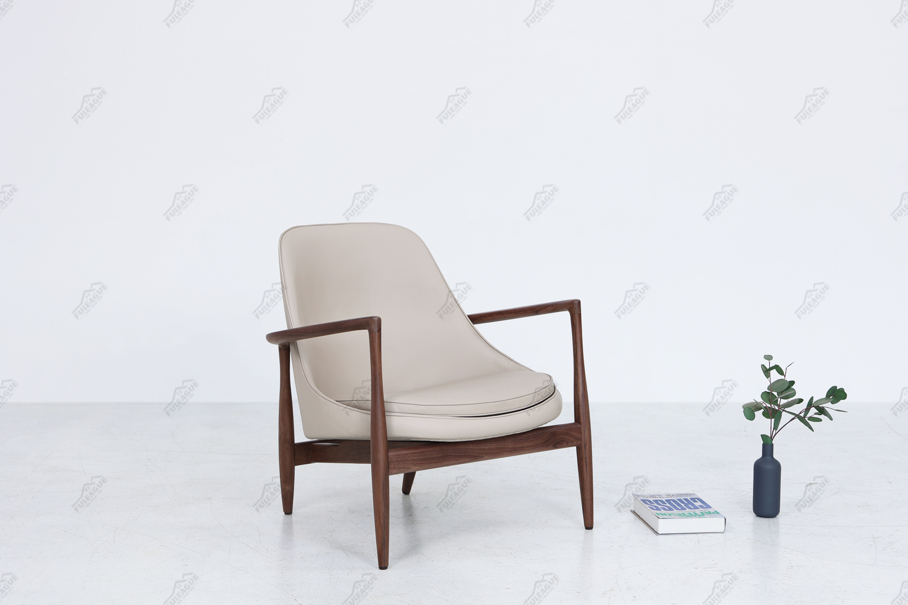 Fuleague elizabeth lounge chair FA396-genuine leather