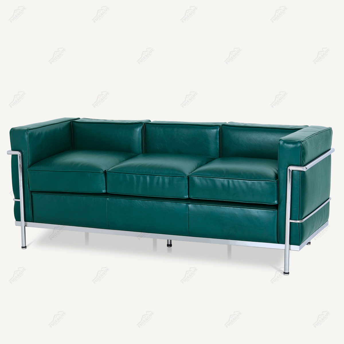 LC-2 Sofa by Le Corbusier replica in Vintage Waxed Leather FA020-3S-VWL