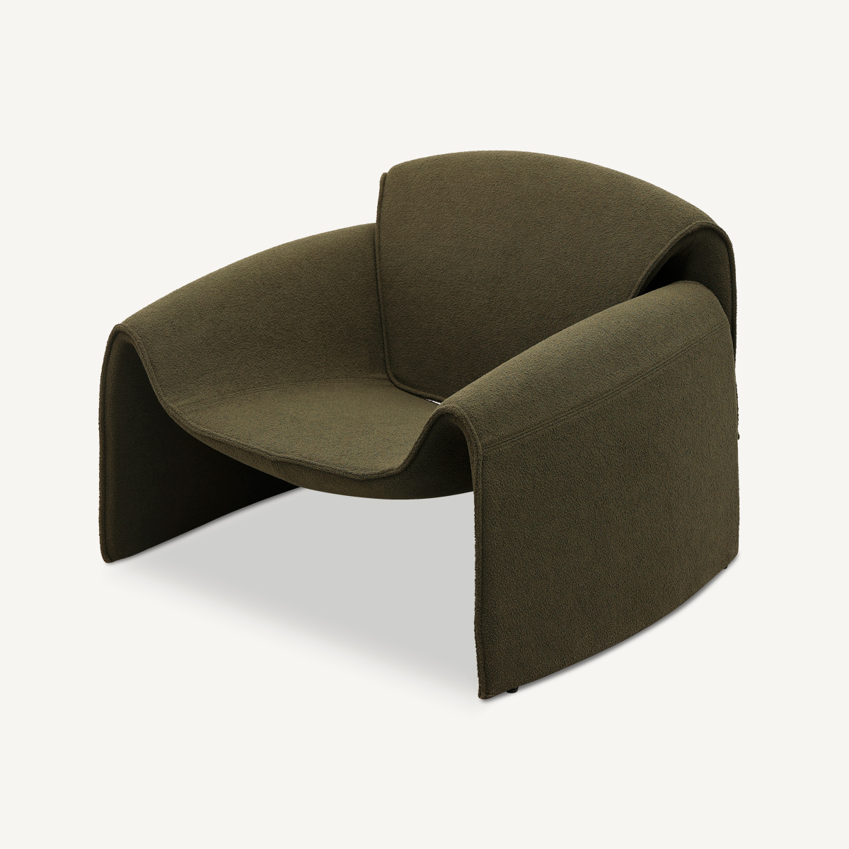Le Club Armchair In Fabric By Jean-Marie Massaud FA389-F
