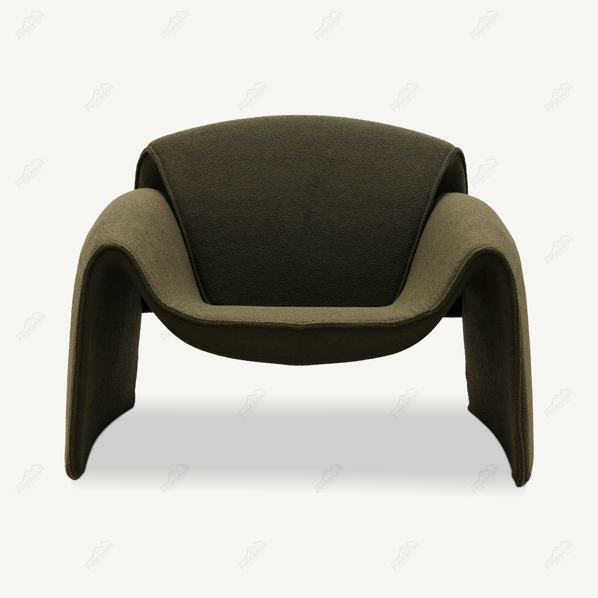 Le Club Armchair In Fabric By Jean-Marie Massaud FA389-F