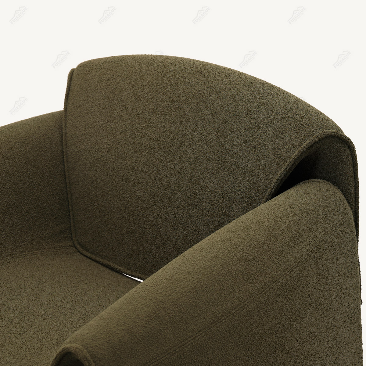 Le Club Armchair In Fabric By Jean-Marie Massaud FA389-F