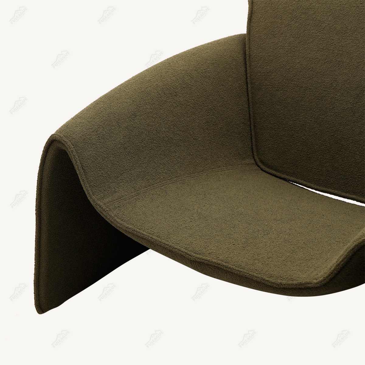 Le Club Armchair In Fabric By Jean-Marie Massaud FA389-F