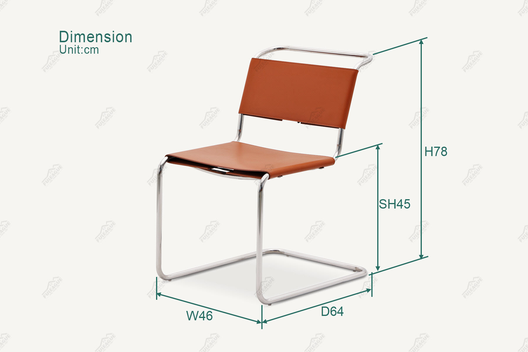 Fuleague s33 chair dimension FA388