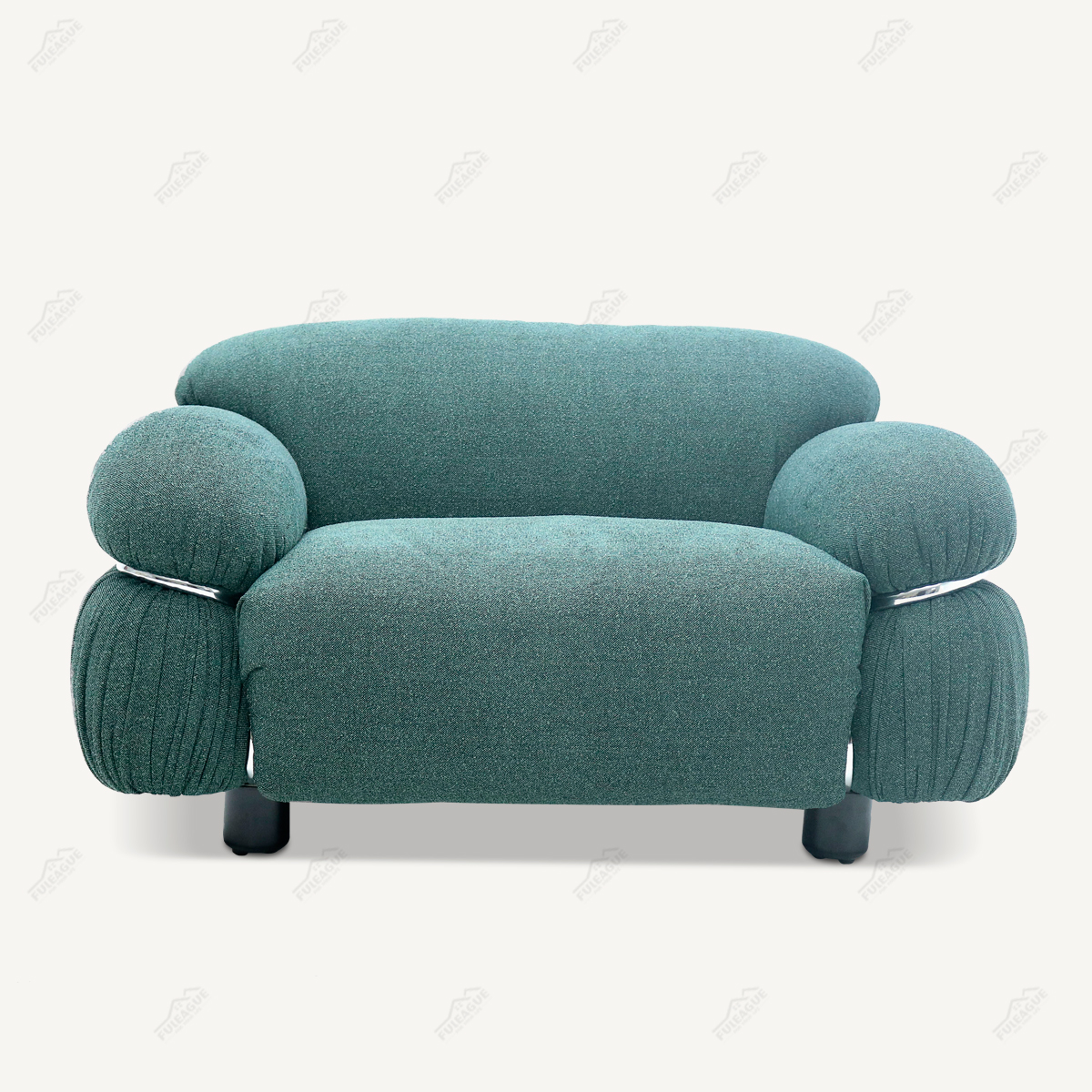 Mid Century Modern Lounge Chair In Fabric FA390-1S-F