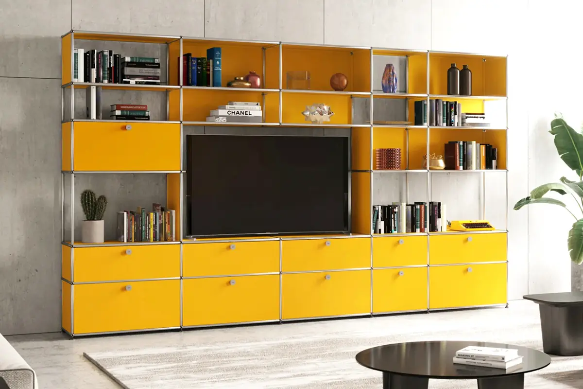 mid century modern TV console