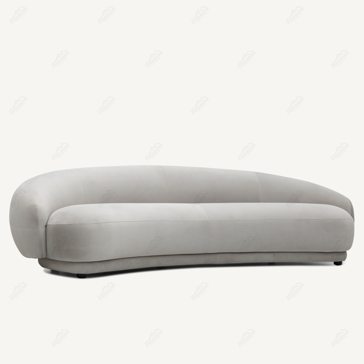 Modern Curved Sofa In Fabric FA391-3S-F