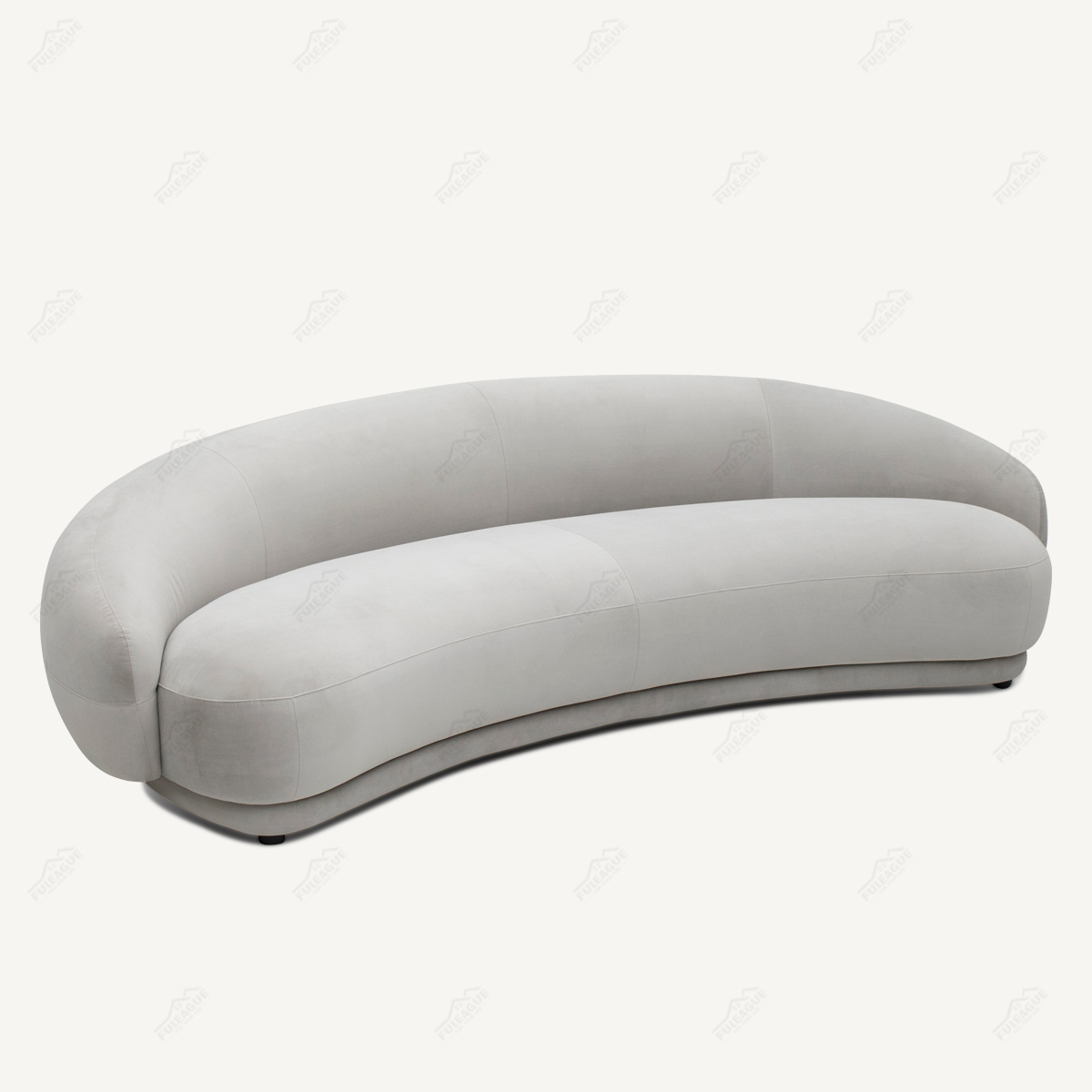 Modern Curved Sofa In Fabric FA391-3S-F