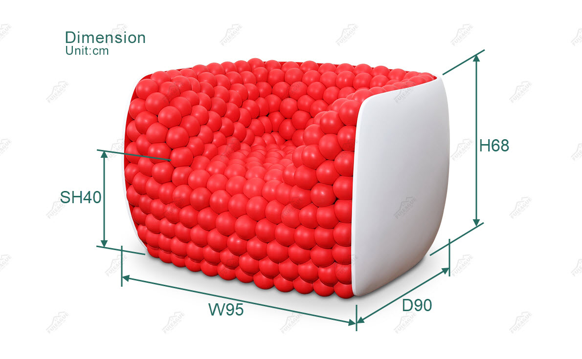 Fuleague modern design armchair dimension FA370