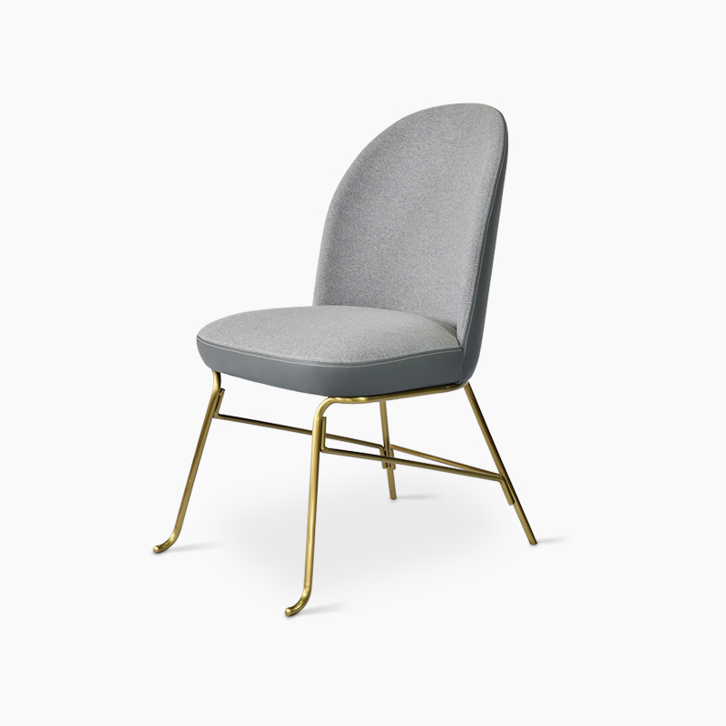 Modern Dining Chairs With Metal Legs FA366-F in Genuine Top Grain Leather