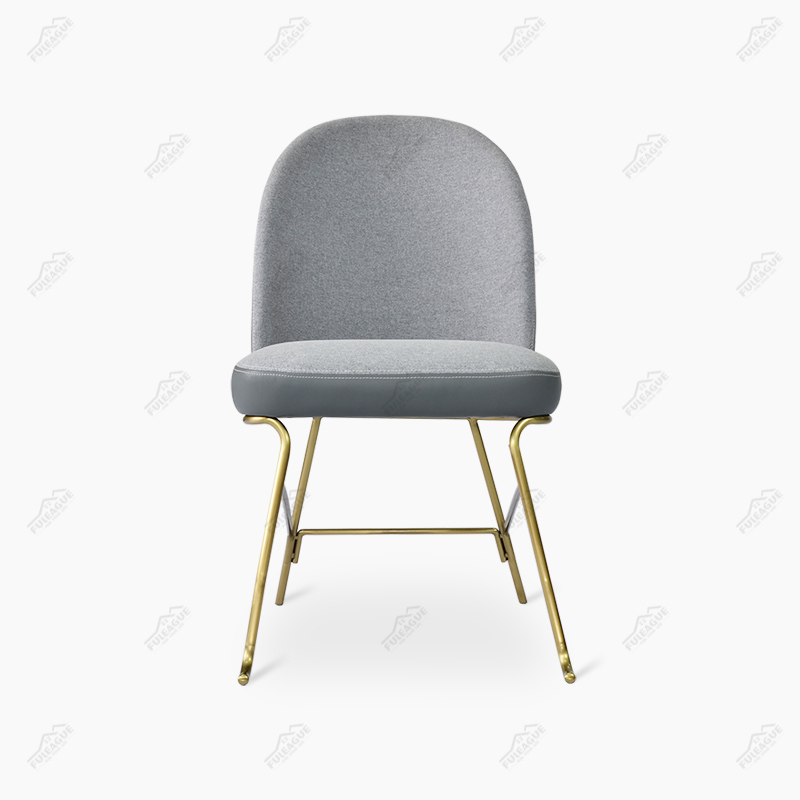 Modern Dining Chairs With Metal Legs FA366-F in Genuine Top Grain Leather