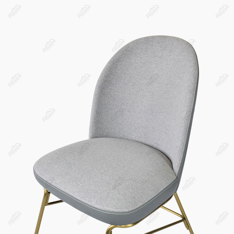 Modern Dining Chairs With Metal Legs FA366-F in Genuine Top Grain Leather