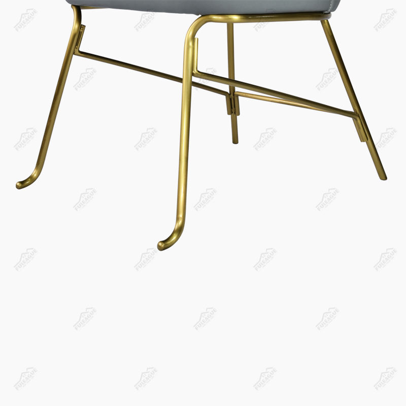 Modern Dining Chairs With Metal Legs FA366-F in Genuine Top Grain Leather