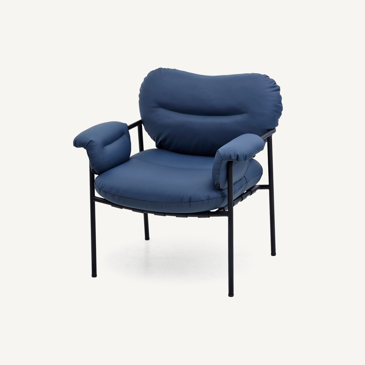 Modern Lounge Armchair In Genuine Leather FA409-Genuine Leather