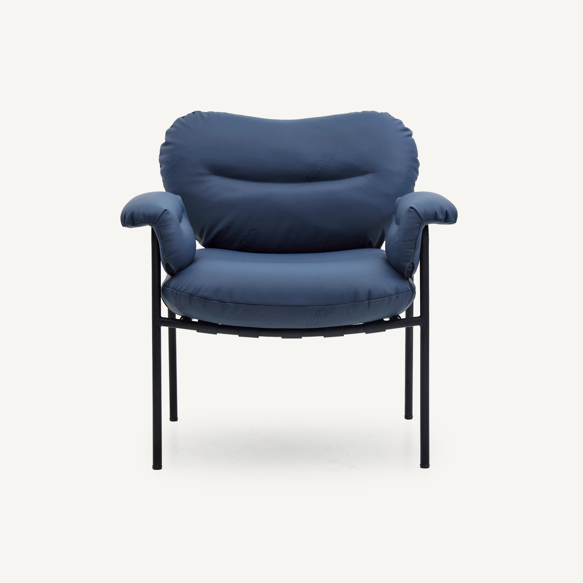 Modern Lounge Armchair In Genuine Leather FA409-Genuine Leather