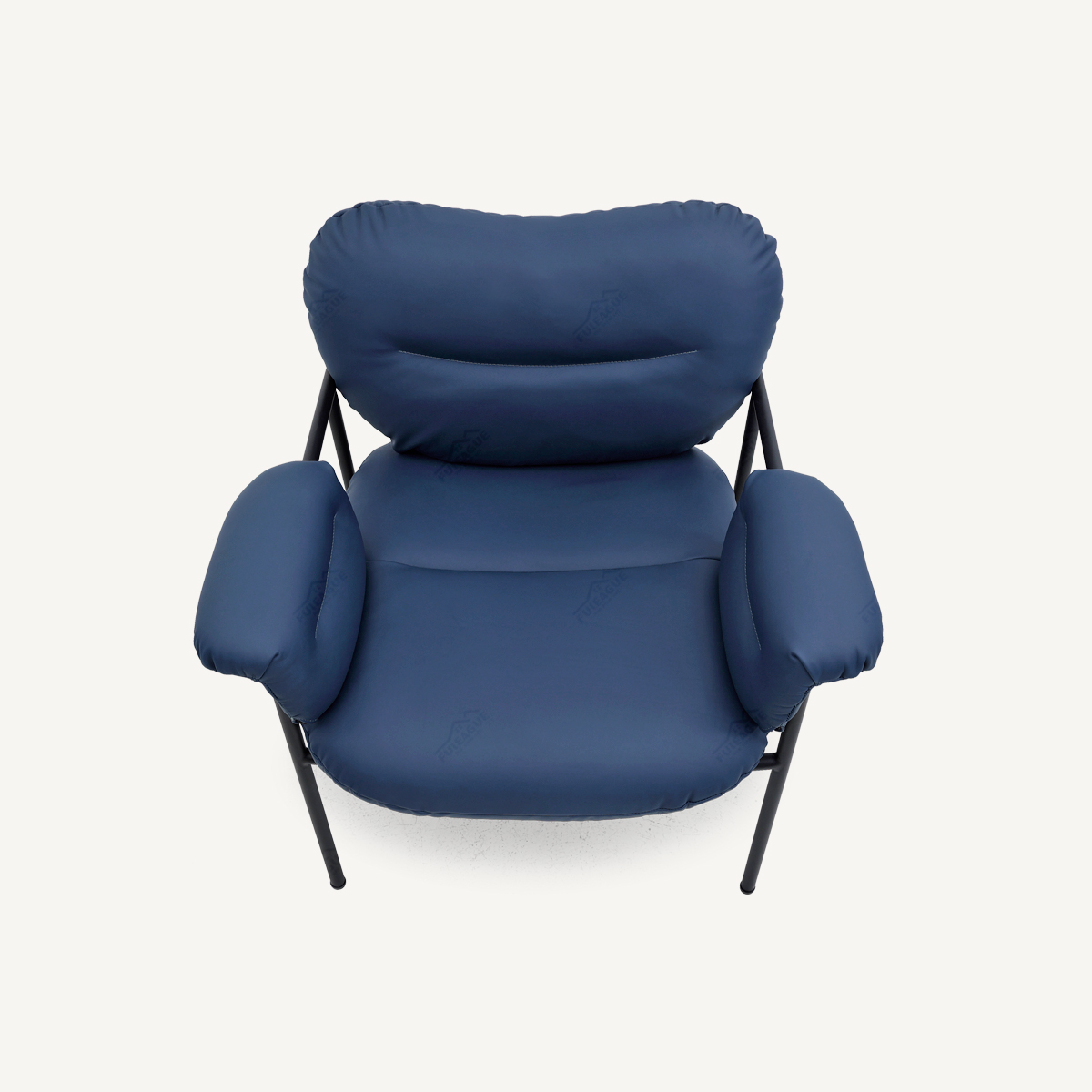 Modern Lounge Armchair In Genuine Leather FA409-Genuine Leather