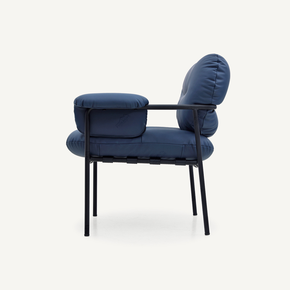 Modern Lounge Armchair In Genuine Leather FA409-Genuine Leather