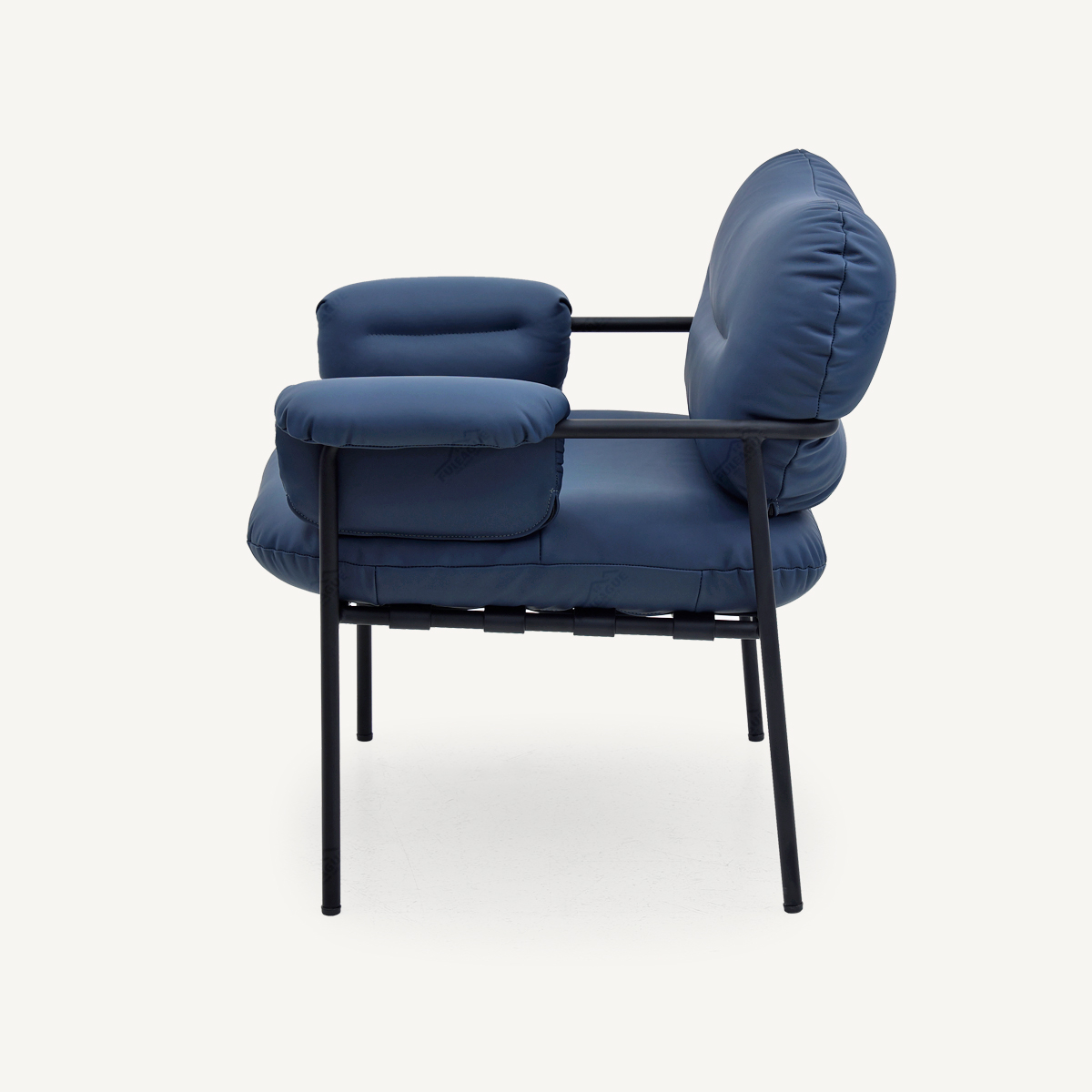 Modern Lounge Armchair In Genuine Leather FA409-Genuine Leather