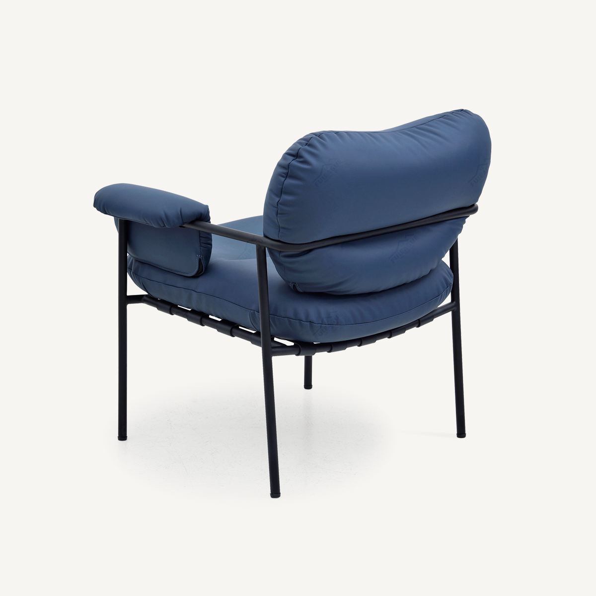 Modern Lounge Armchair In Genuine Leather FA409-Genuine Leather