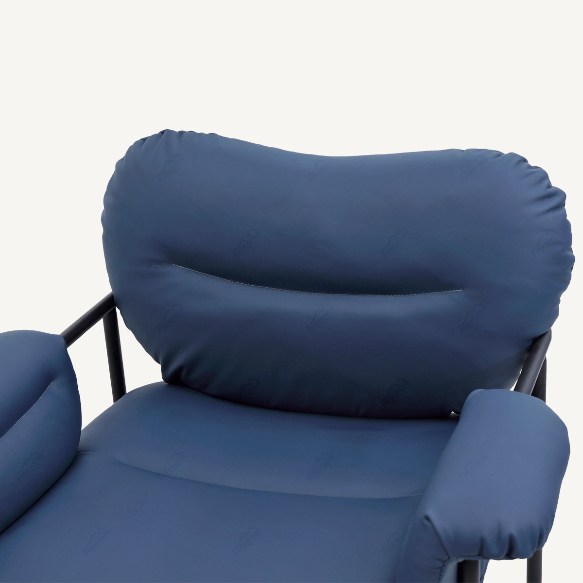 Modern Lounge Armchair In Genuine Leather FA409-Genuine Leather