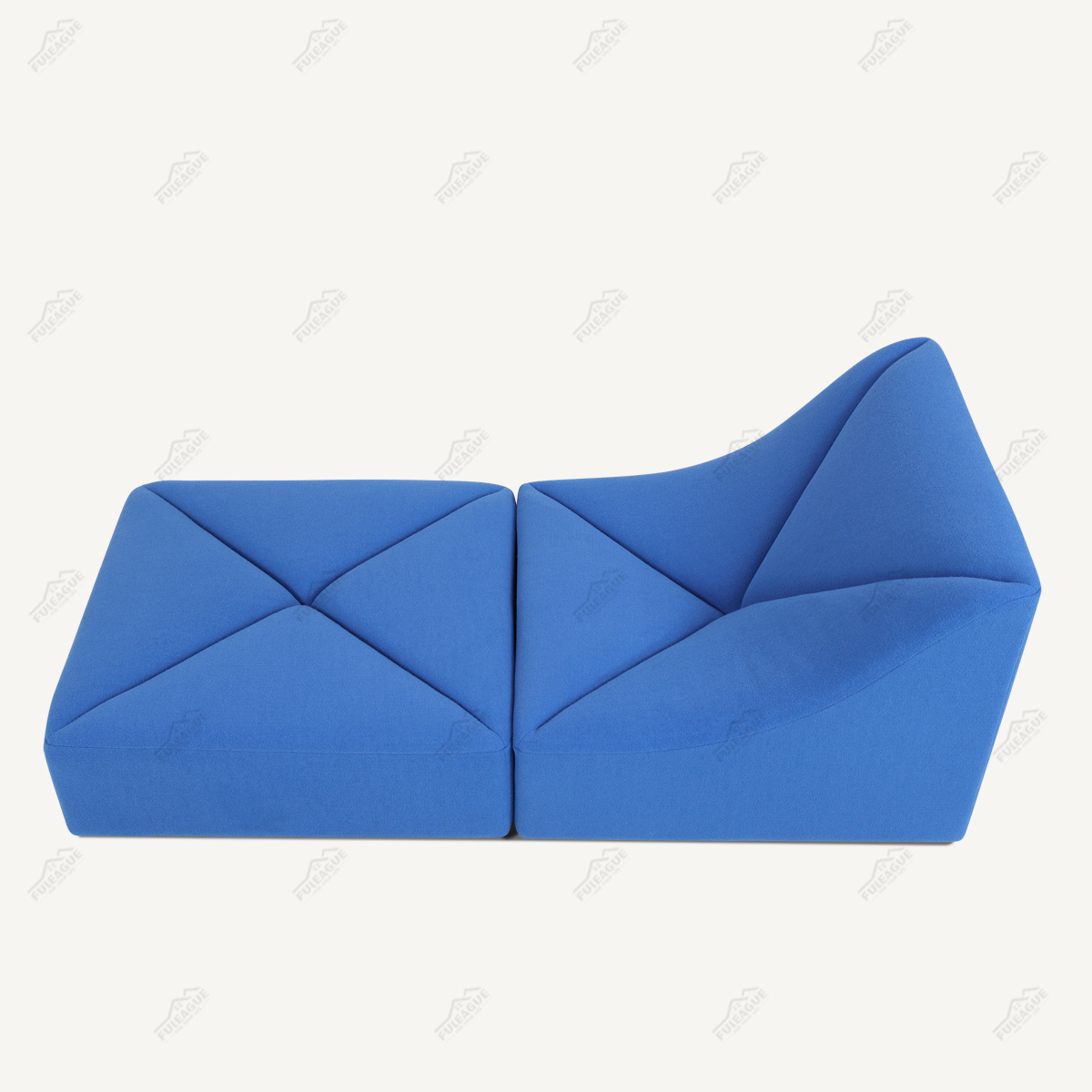 Modern Modular Sofa 2 Pieces Sectional Sofa In Fabric FA399-2PCS