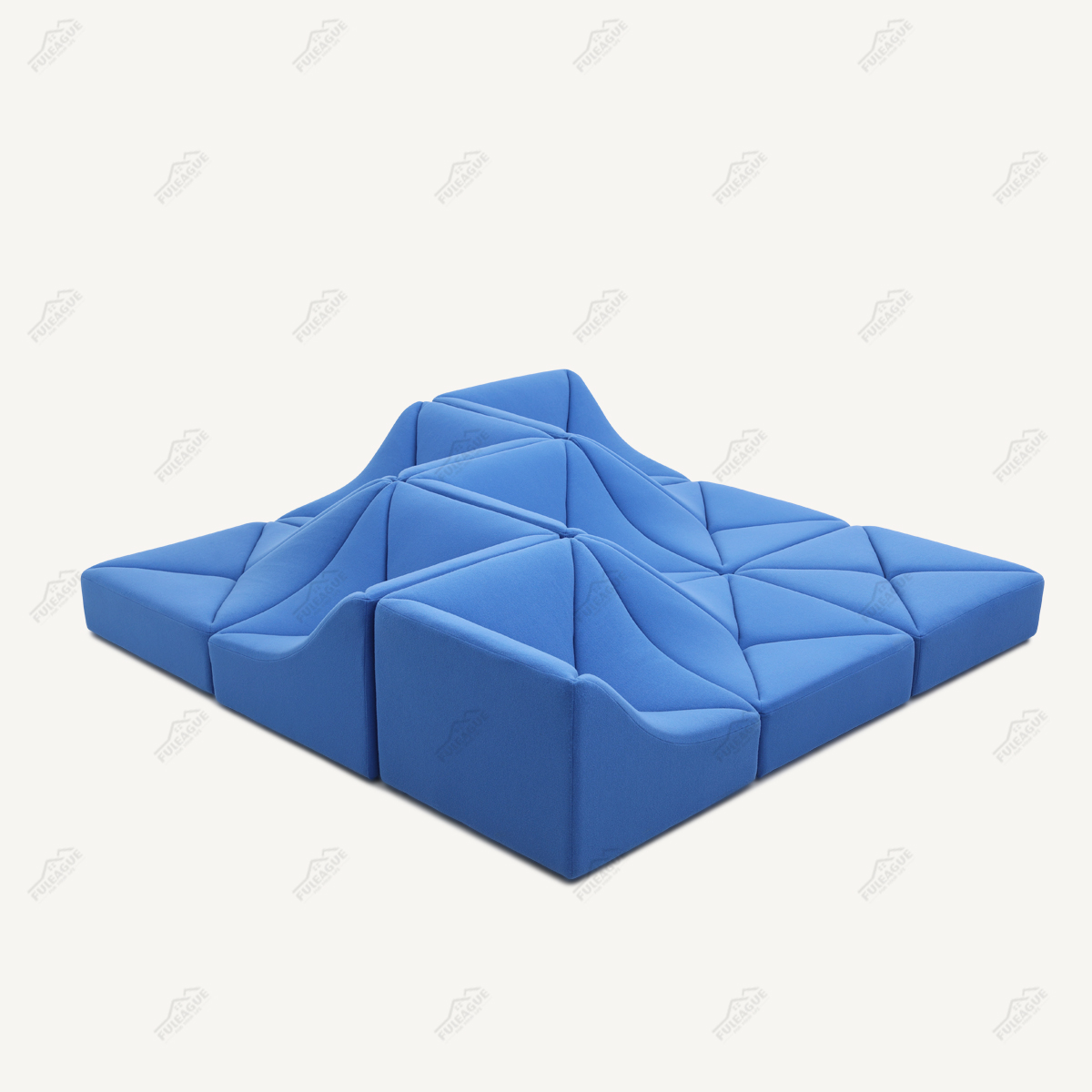 Modern Modular Sofa 9 Pieces Sectional Sofa In Fabric FA399-9PCS-B