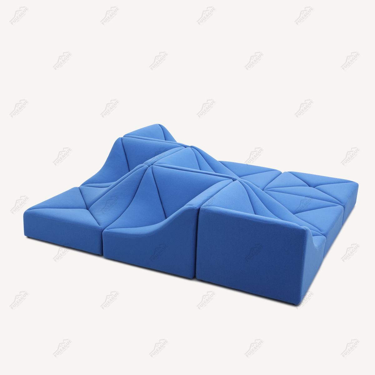 Modern Modular Sofa 9 Pieces Sectional Sofa In Fabric FA399-9PCS-B