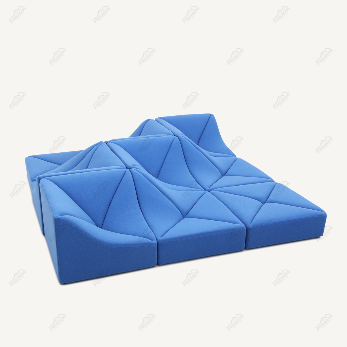 Modern Modular Sofa 9 Pieces Sectional Sofa In Fabric FA399-9PCS-B