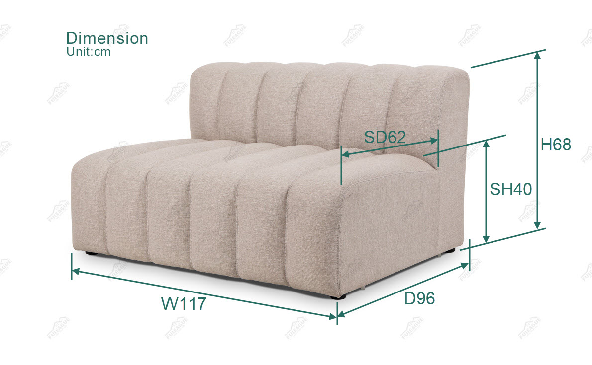 Fuleague modern modular sofa dimension FA372-L-F