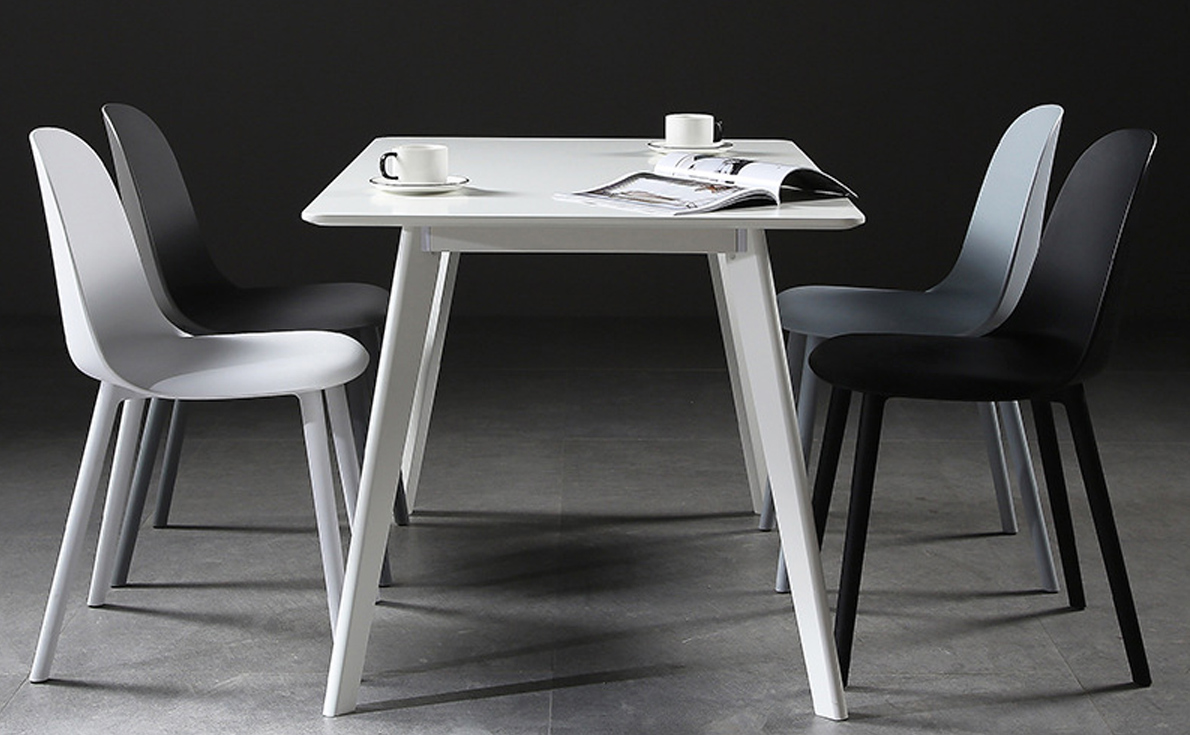 Fuleague grey plastic dining chairs FXD056-PP