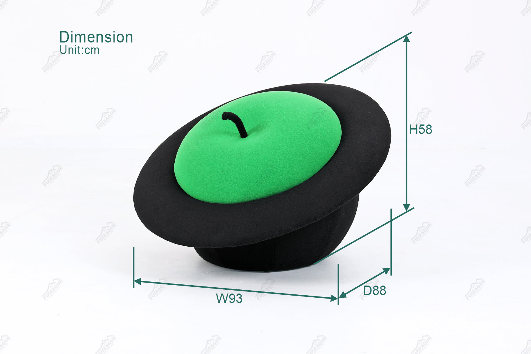 Fuleague modern pouf dimension FA378-F