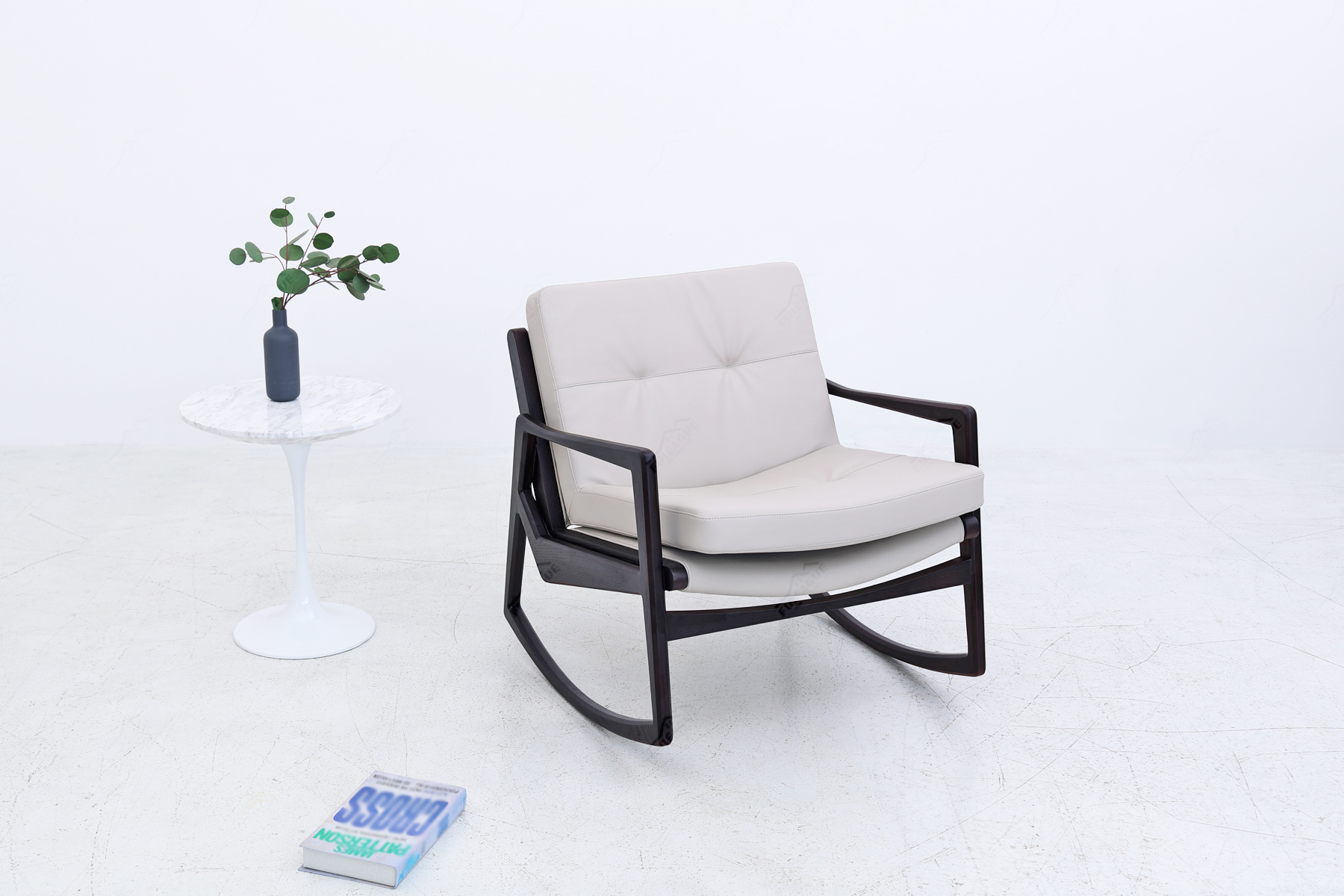 Fuleague leather rocking chair high quality FA408-Genuine Leather