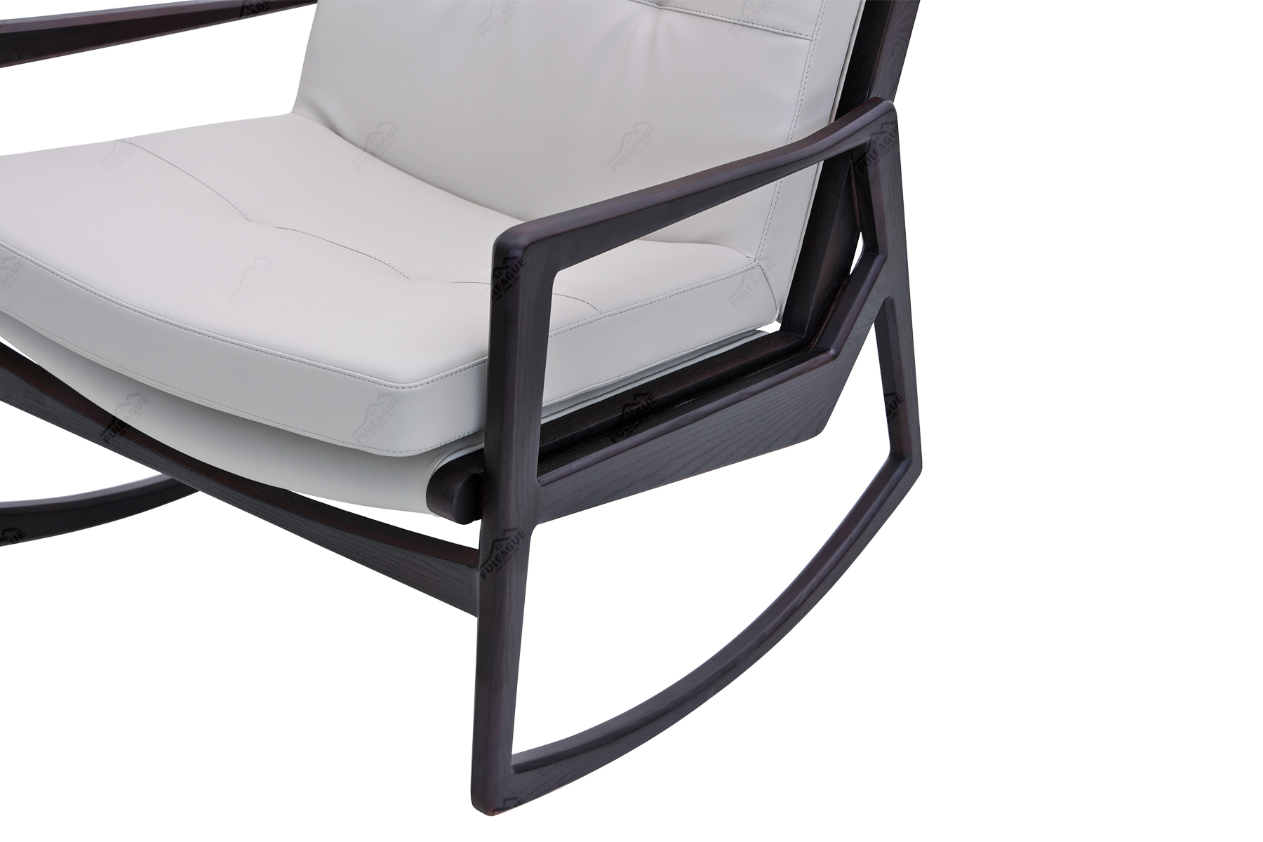 Fuleague modern leather rocking chair details FA408-Genuine Leather