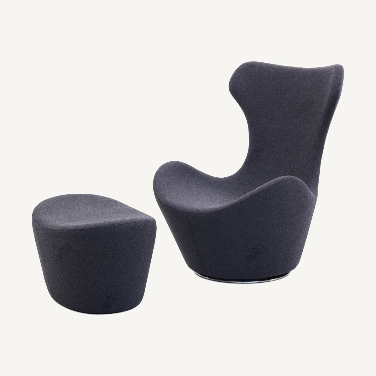 Modern Swivel Lounge Chair In Fabric FA231-F