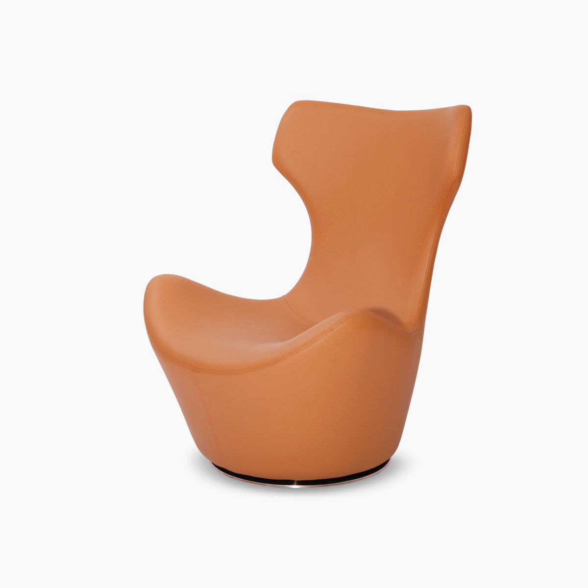 Modern Swivel Lounge Chair In Genuine Leather FA231-Genuine Leather