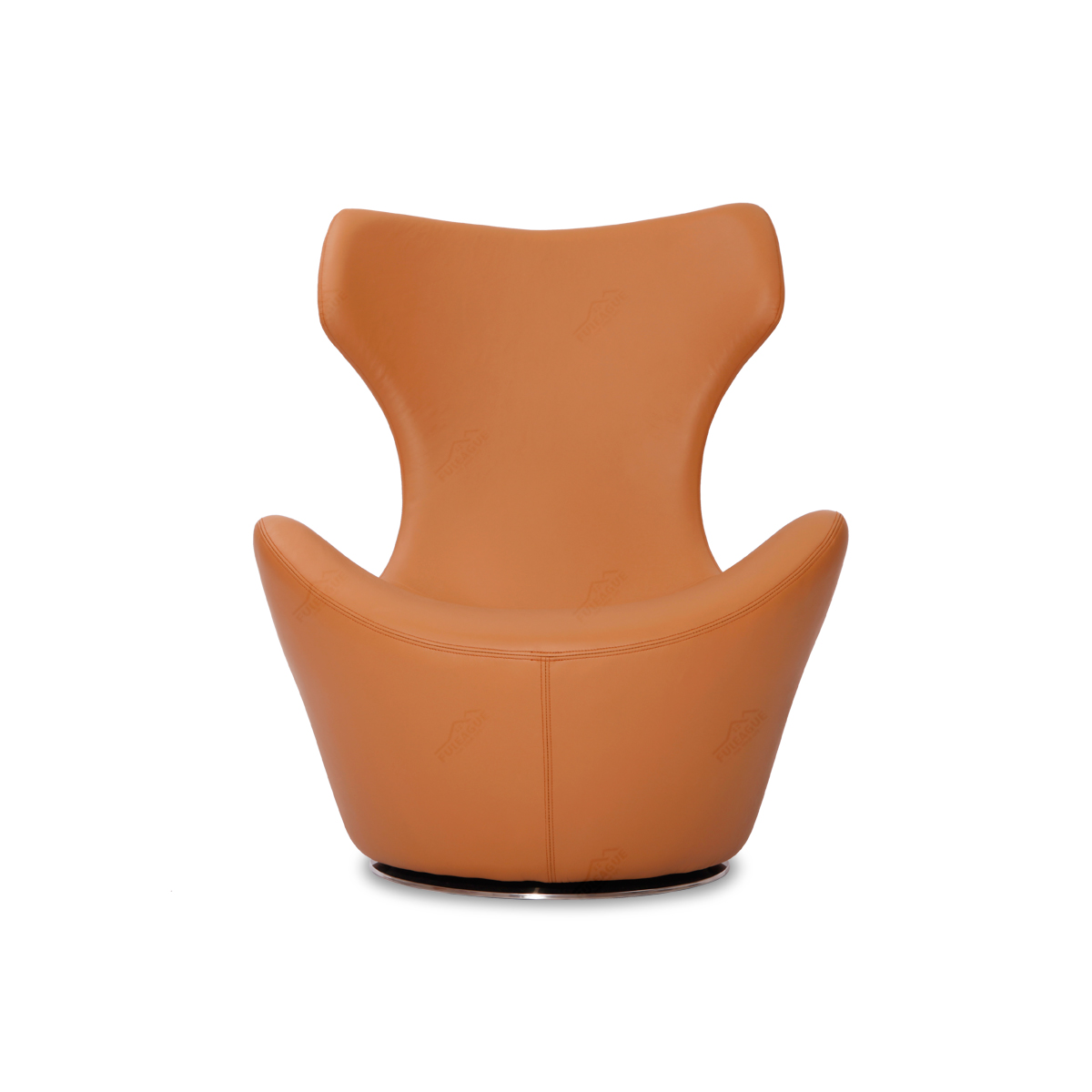 Modern Swivel Lounge Chair In Genuine Leather FA231-Genuine Leather