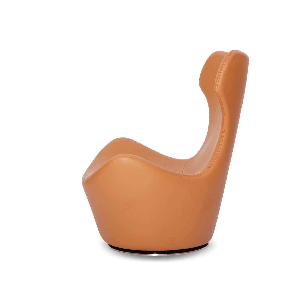 Modern Swivel Lounge Chair In Genuine Leather FA231-Genuine Leather
