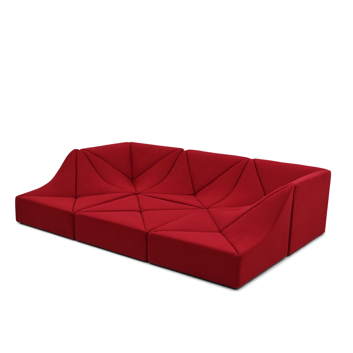 Modular Couch 6 Pieces Sectional Sofa In Fabric FA399-6PCS-B