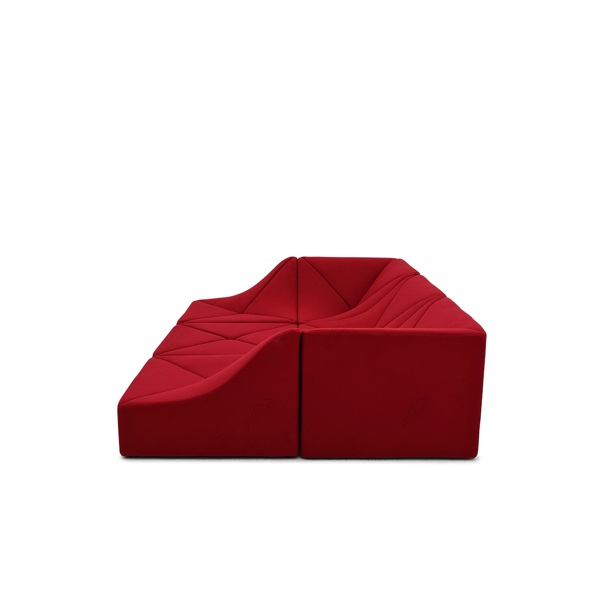 Modular Couch 6 Pieces Sectional Sofa In Fabric FA399-6PCS-B