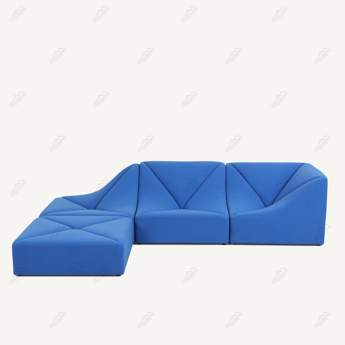 Modular Lounge Sofa 4 Pieces Sectional Sofa In Fabric FA399-4PCS