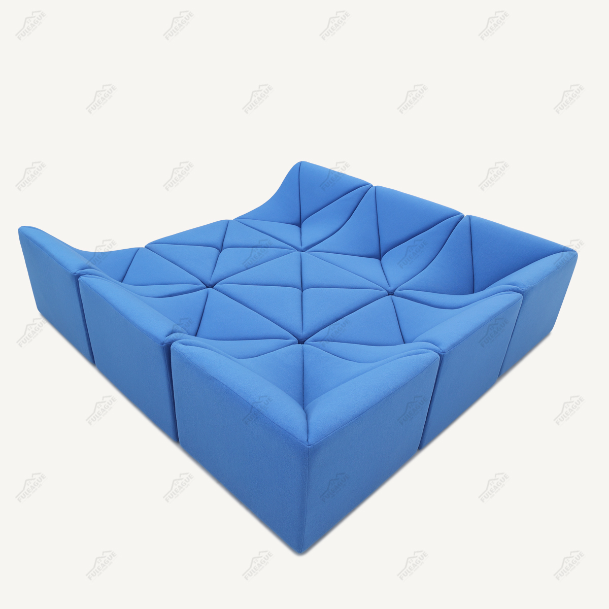 9 Pieces Modular Sectional Sofa In Fabric FA399-9PCS-A | Movie Pit Couch